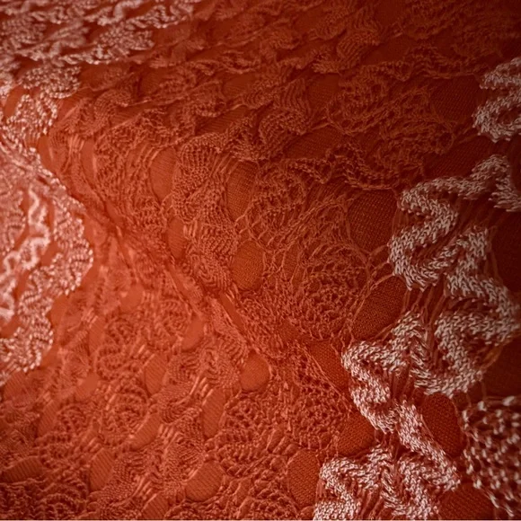 Alya Vibrant burnt orange fitted classic  retro flare dress rockabilly coquette - Picture 2 of 10